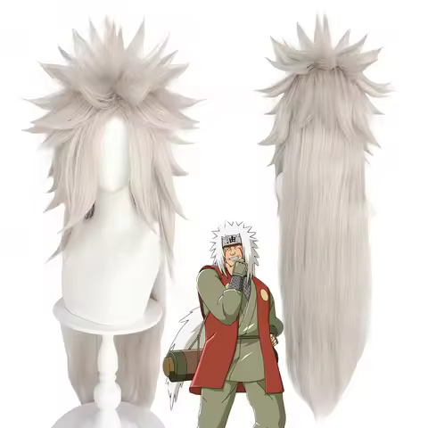 Anime Uchiha Madara Jiraiya Nara Shikamaru Cosplay Synthetic Hair Unisex Halloween Daily Party Role 