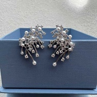 ] HEFANG HEFANG Dazzling Nebula Earrings Rose Same Style Elegant Temperament Pearl Silver Needle Ear