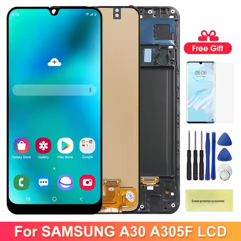 A30 Display Screen With Frame for Samsung Gaxlay A30 A305 A305F A305F/DS Lcd Display Touch Screen Di