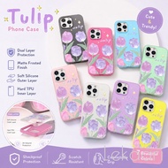 Tulip Flower Case for Redmi 10 10C 10A 9T 9A 9C NFC 8 8A K70E Turbo 5 Max 4 Pro 5G  Dual Layers 2-in