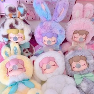 Rolife Rolife Rolife Chocolate Colorful Bear Flashing Plush Bunny Series Mystery Box Trendy Play Dol