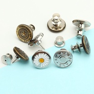 Metal jeans button detchabel waist button jeans elastic adjustable