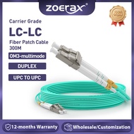 ZoeRax LC LC Fiber Patch Cable OM3 Duplex Multimode 1-5M 3.0mm LSZH