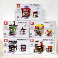 Senbao Building Blocks 6010-99 Street View House Building Series Children Assembled Toys Cafe China 