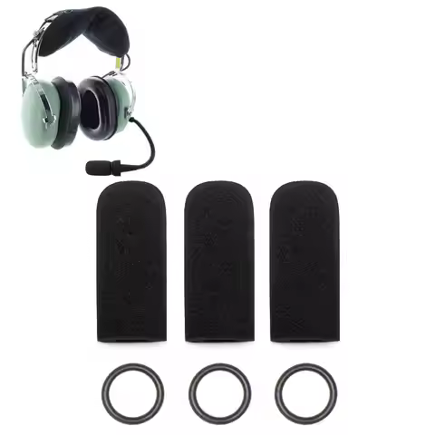 Replacement 3 Foam Mic Covers For David Clark H10-13.4, DC One-X, PRO-X2, DC-Pro X, H10, H20, M-7/M-