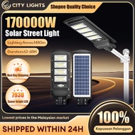 170000W lampu solar light outdoor lighting Waterproof lampu Solar jalan street light Remote Control 