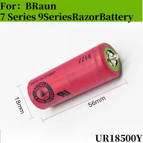 New Original 18500 Lithium Battery Rechargeable 3.7V Suitable for Braun Shaver 720s-4 790cc-4 S5/S7/