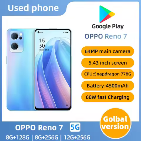 oppo Reno7 5G Android Unlocked 6.43 inch 12GB RAM 256GB ROM All Colours in Good Condition Original u