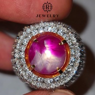 STAR RUBY  NO HEATED GD RING FROM BURMA MYANMAR