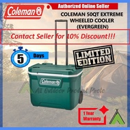 COLEMAN COOLER 50QT WHEELED COOLER BOX LIMITED EDITION - EVERGREEN