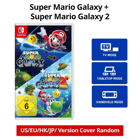 Nintendo Switch - Super Mario Galaxy + Super Mario Galaxy 2 - Game Deals Adventure Action RPG Genre 