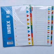 PVC Index Divider A4 10 Colours / A To Z