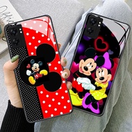 TS-75 Mickey Mouse HD Glass Casing for OPPO A57 A77S A17 A36 A77 A57S A76 A96 Reno 10 13 Pro Realme 