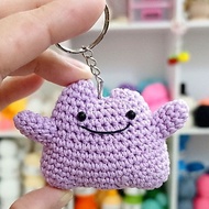 GANTUNGAN Bag Hanger Pokemon Ditto Knitted Keychain/ Pokemon Ditto/ Keychain Pokemon Ditto Bag Charm