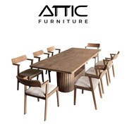 Dining Set/8 Seater Dining set/Meja Makan Set/ATTIC FURNITURE MG/6001 8-SEATER DINING SET