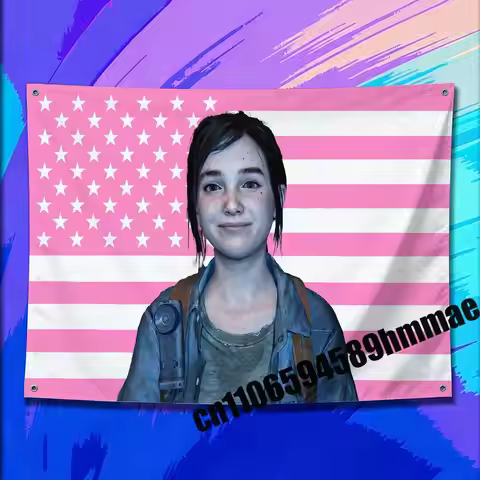 For 150*200cm 60*110cm 80*120cm 100*150cm 50*70cm Outdoor America Pink E-Ellie Williams Flag Wall Ba