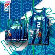 2024 CHARLOTTE HORNETS X HG Concept Jersey Full Upgraded 3D Tank Top Summer Basketball Jersey Set