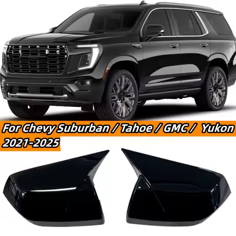 For Chevy Suburban Tahoe GMC Yukon Cadillac Escalade 2021-2025 Rearview Side Mirror Cover Wing Cap E