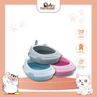 Cat litter tray, cat litter holder with cute cat ear shaped shovel, 2 sizes L-XL