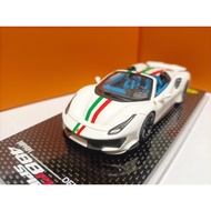 DF 1 43 Ferrari 488 Pista Spider Convertible Version Supercar Resin Model Italian White