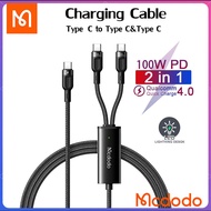 Mcdodo 2in1 100W Fast Charging Data Cable USB C to Dual TypeC Support Laptop Charge(1.2m) CA-747