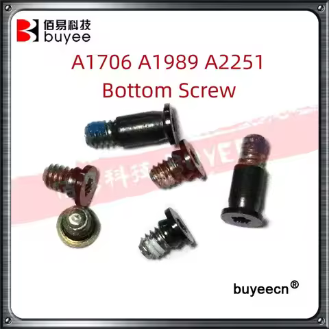 6pcs/set A1706 A1989 A2251 D Cover Screw For Apple Macbook A1706 A1989 A2251 Bottom Case Screws Lapt