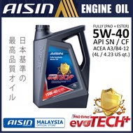 Aisin Engine Oil Fully Synthetic with Pao + Ester SN/CF 5W40 (4L)