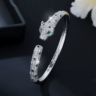 1pcs Fashion Simple High-end Bracelet Hot Selling Leopard Head Personality Element Full Inlaid Zirco