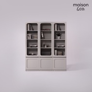 MAISON&CO. ชุดตู้โชว์ ขนาด 150 ซม. รุ่น Solla สีเทาอ่อน