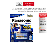 Vỉ 2 viên pin AAA Panasonic Evolta 15V - Hàng chính hãng