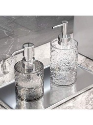 冰川圖案分裝洗髮水泵瓶，豪華泡沫瓶用於沐浴露、洗衣液，按壓式空瓶適用於潔面乳、乳液瓶