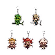 New Anime GACHIAKUTA Rudo Enjin Acrylic Cosplay Keychain Backpack Pendant Keyring Key Chain Accessor