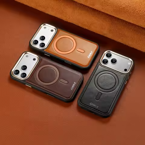 Luxury Vintage Crazy Horse Leather Case Compatible with iPhone 18 Pro Max 17 Pro Max, 17, 17 Pro, 16