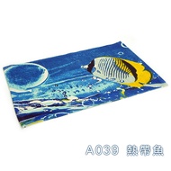 Warm Decoration Effect-A110 Tropical Fish Owl Mat Floor Mat Cotton Made in India Absorb Water Cute A