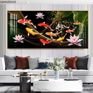 DIY 5D nine fish  Round Diamond Full Diamond painting nine fish , Abstract nine fish beads painting