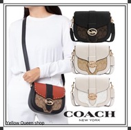 💯正品🇺🇲Coach Georgie Saddle Bag In Signature Canvas C2806