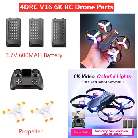 4DRC V16 RC Drone Battery V16 Parts 3.7V 700MAH Battery Propeller USB Line 4DRC V16 Plane Accessorie