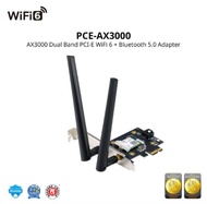 SUS PCE-AX3000 Dual Band PCI-E WiFi 6 (802.11ax). Supporting 160MHz Bluetooth 5.0 WPA3 network secur