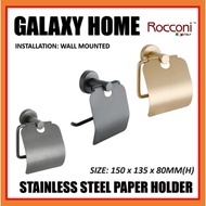 FELICE ROCCONI MATT GOLD / BLACK / GUN METAL STAINLESS STEEL PAPER TISSUE HOLDER RCN T13B RCN T16/GM