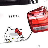 DUJIA Kawaii Sanrio Hello Kitty Car Sticker Rearview Mirror Sticker Car Body Decorative Sticker Truck Motorcycle Vehicles Automobiles SG