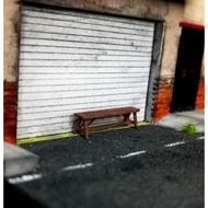Long Chair Type 7 Chair Warung Bench Warteg Accessories Model Diorama Miniature Bench Diorama Diecas
