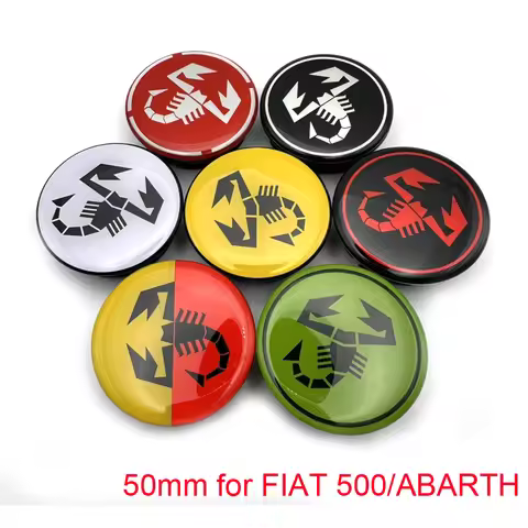 4pcs/lot 50mm (44mm) For 500 Abarth Wheel Hub Center Caps for Fiat Abarth Marea Multipla Punto Scorp