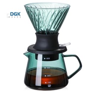 600ML Immersion Dripper Switch Glass for  Pour over Coffee Maker V Shape Drip Coffee Dripper and Fil