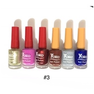 ♞BEAUTY 3 pcs/set Yoko Nail Polish Colorless & Colored 9.9ml