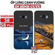 Samsung S8, Samsung S8 Plus Case, TPU Square Bezel Printed Funny cute Pictures, Phone Case Protects The camera Bezel | Meo Case