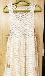 日本品牌JILL STUART 超美度假風米白色V領法式洋裝超仙吊帶沙灘長裙春季新款氣質度假風連衣裙女裝