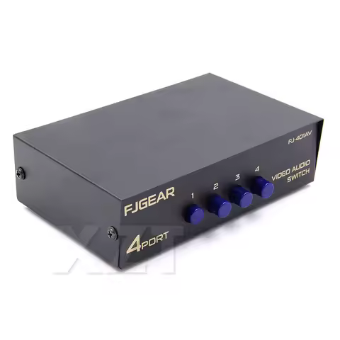 2/4/8 Ports AV Signal Inputs Composite RCA AV Swithcer Audio Video Selector Switch for STB DVD HDTV 