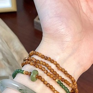 Natural Cook 6mm Multi-Circle Round Bead Bracelet Matching Hetian Jade Jasper Running Ring Dual-Use 
