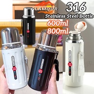[SG] 316 Stainless Steel Bottle 800ML 600ML Flask Bottle Steel Water Bottle Insulated Water Bottle