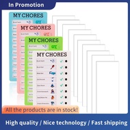 4 Pieces My Chores Check List Board Memo Plastic Board With 10 Detachable Cardstock For Kids Home